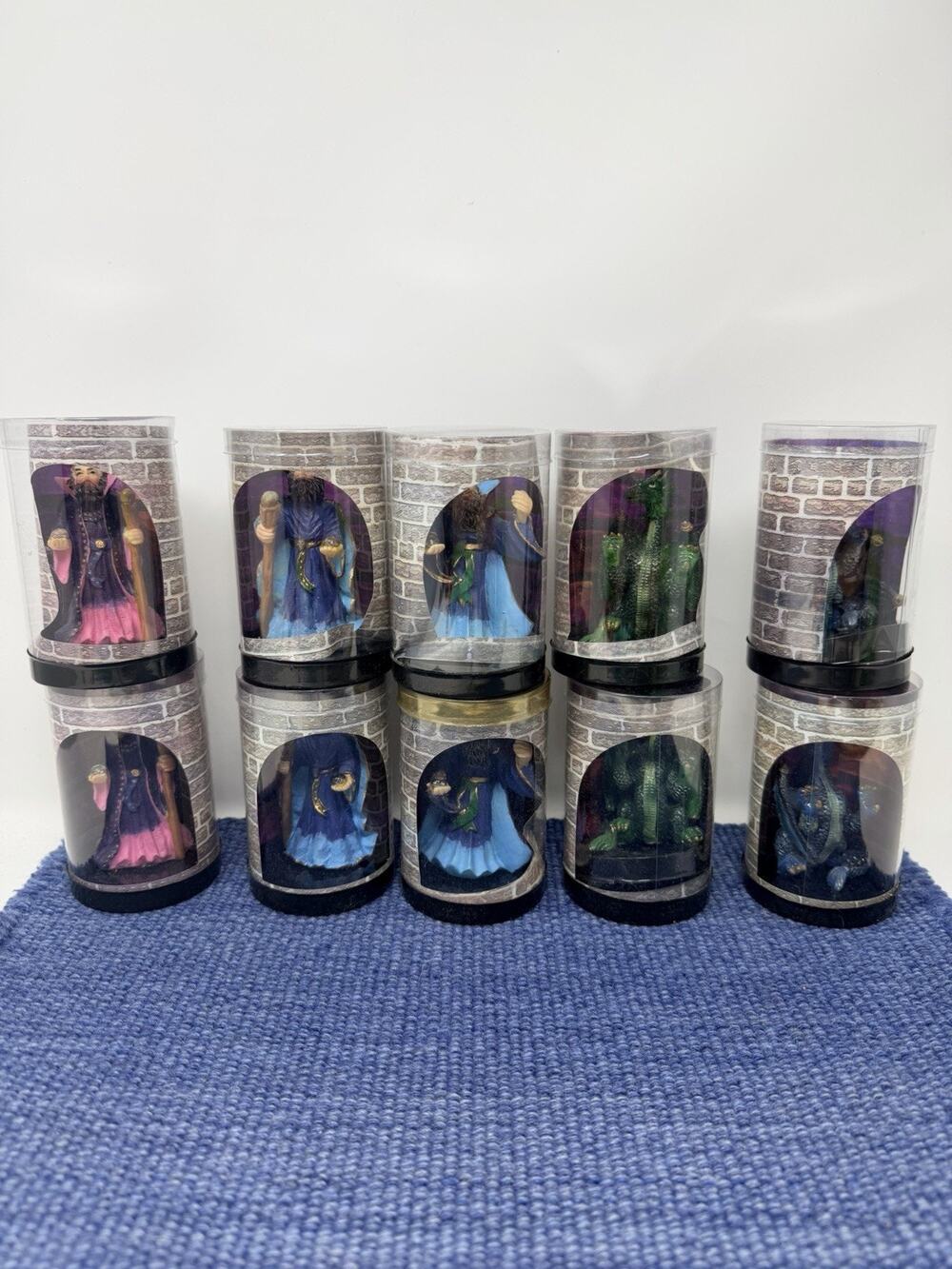 Wizard Figurine Dragon Resin NOS D&D Game Decor RARE FIND Collection QTY 10